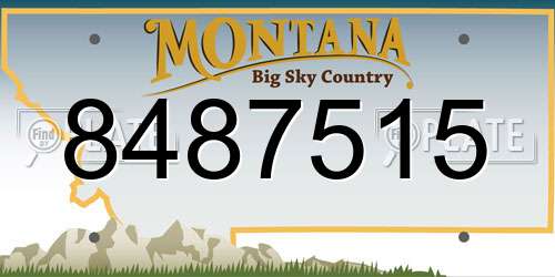 8487515 Montana License Plate