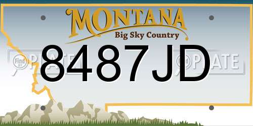 8487JD Montana License Plate