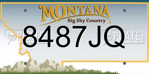8487JQ Montana License Plate