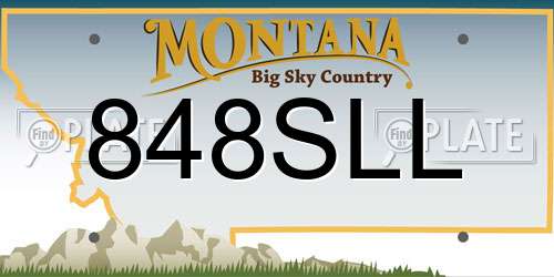 848SLL Montana License Plate