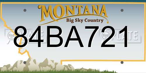 84BA721 Montana License Plate