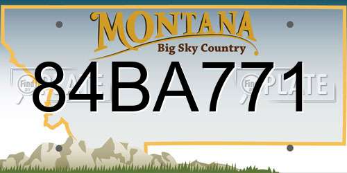 84BA771 Montana License Plate