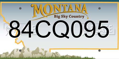 84CQ095 Montana License Plate