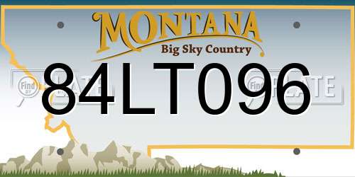 84LT096 Montana License Plate