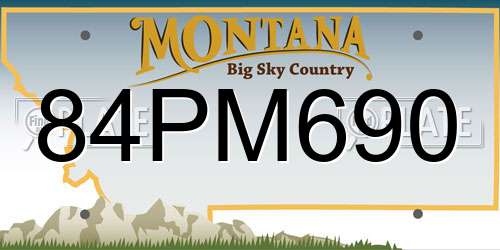 84PM690 Montana License Plate