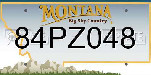 84PZ048 Montana License Plate