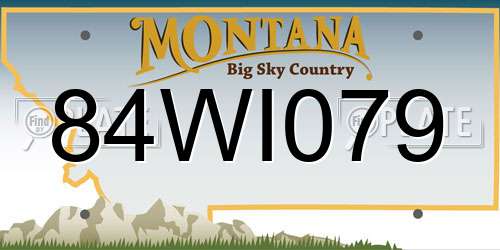 84WI079 Montana License Plate