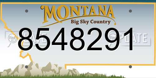 8548291 Montana License Plate