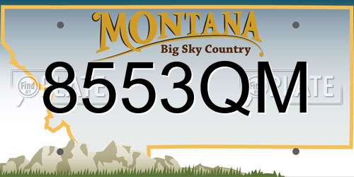 8553QM Montana License Plate