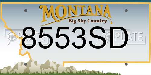 8553SD Montana License Plate