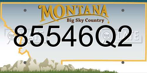85546Q2 Montana License Plate