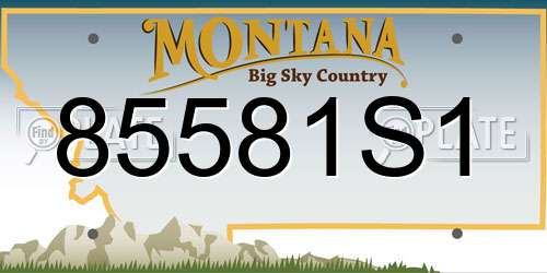 85581S1 Montana License Plate