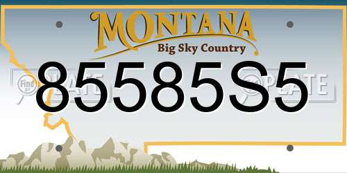 85585S5 Montana License Plate