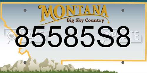 85585S8 Montana License Plate