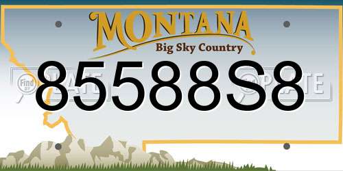 85588S8 Montana License Plate