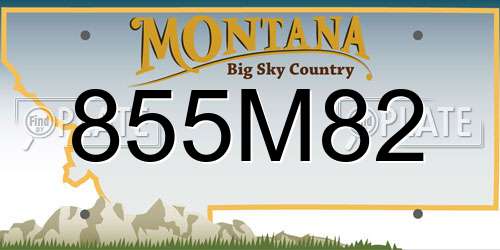 855M82 Montana License Plate