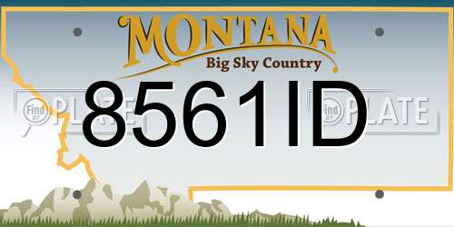 8561ID Montana License Plate