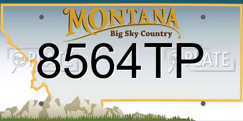 8564TP Montana License Plate