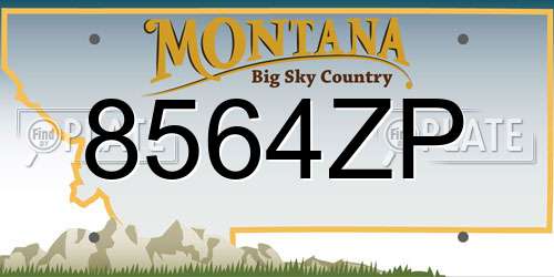 8564ZP Montana License Plate