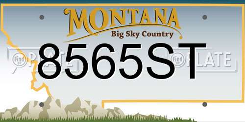 8565ST Montana License Plate