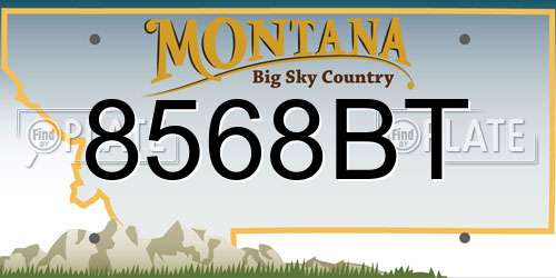 8568BT Montana License Plate