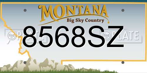 8568SZ Montana License Plate