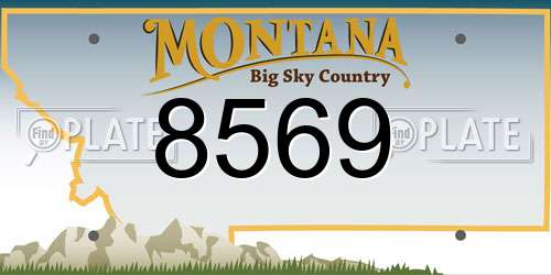 8569 Montana License Plate