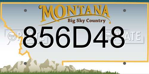 856D48 Montana License Plate