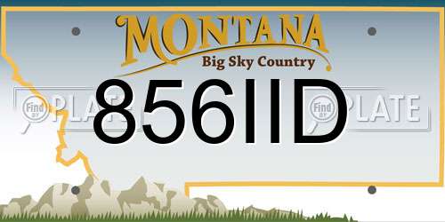 856IID Montana License Plate