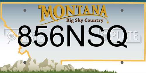 856NSQ Montana License Plate