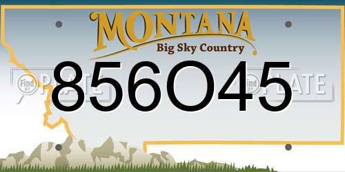856O45 Montana License Plate