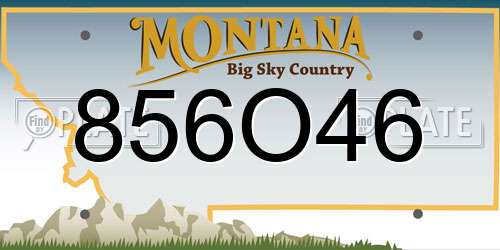 856O46 Montana License Plate