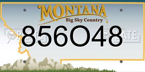 856O48 Montana License Plate