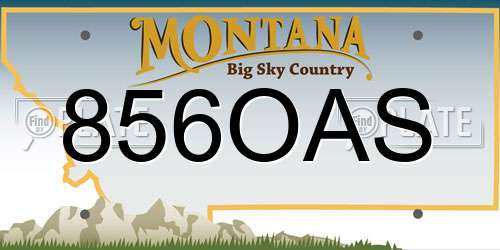 856OAS Montana License Plate