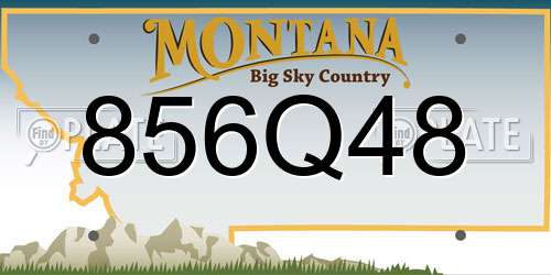856Q48 Montana License Plate