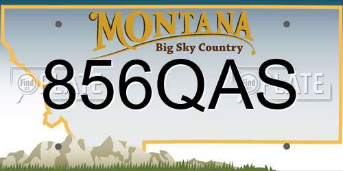 856QAS Montana License Plate