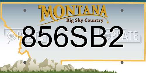 856SB2 Montana License Plate