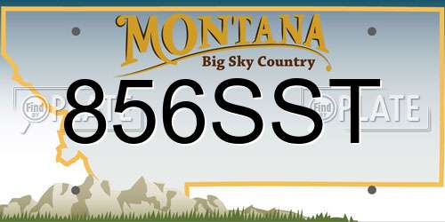 856SST Montana License Plate