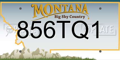 856TQ1 Montana License Plate