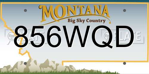 856WQD Montana License Plate