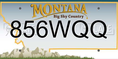 856WQQ Montana License Plate