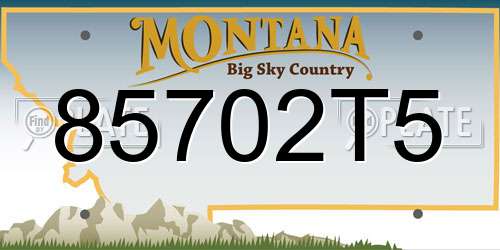 85702T5 Montana License Plate