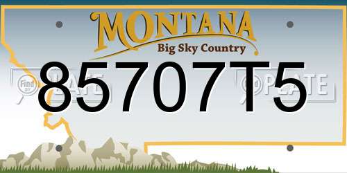 85707T5 Montana License Plate