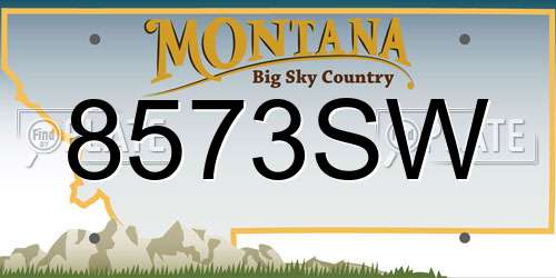 8573SW Montana License Plate