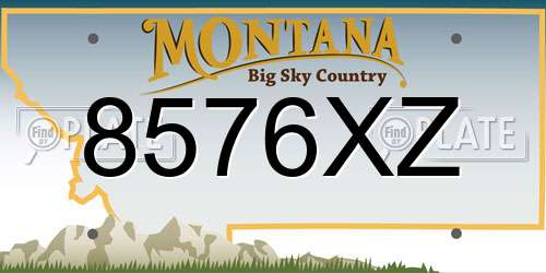 8576XZ Montana License Plate