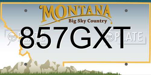 857GXT Montana License Plate