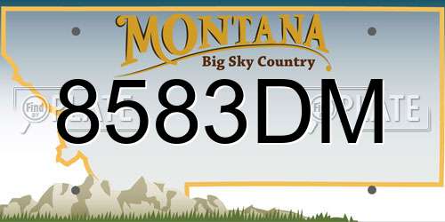 8583DM Montana License Plate