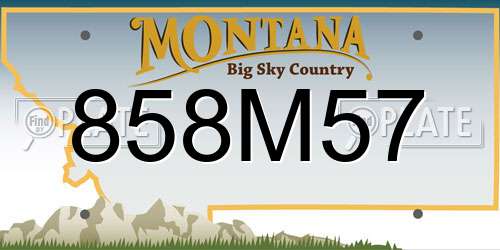 858M57 Montana License Plate