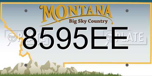 8595EE Montana License Plate