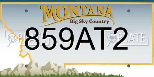 859AT2 Montana License Plate